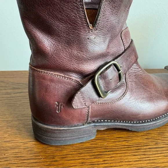 Frye Veronica Redwood Combat Booties - Picture 4 of 8